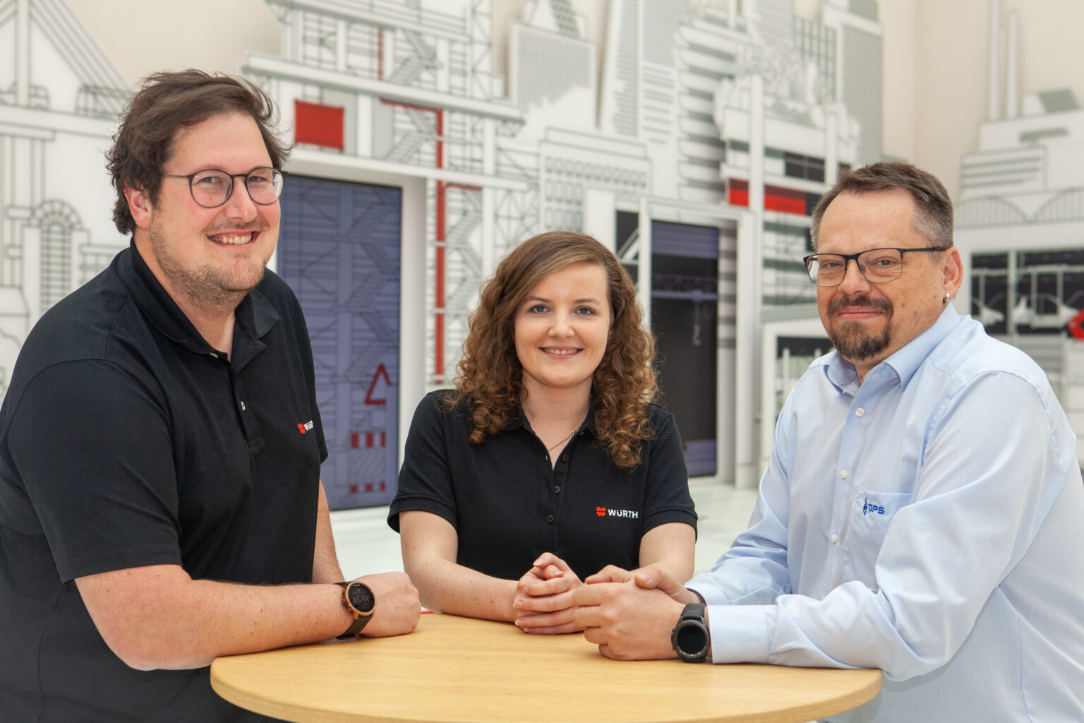 Gruppenfoto mit Wolz, Kleinknecht und Wiesmann von Würth und BPLM