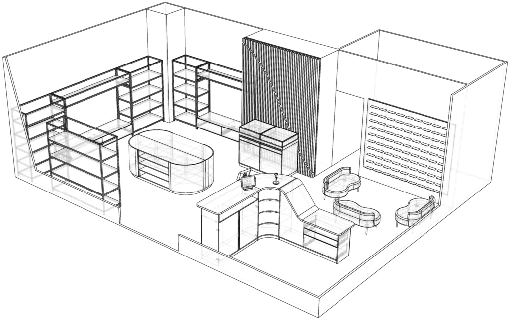 SWOOD DESIGN_Ladenbau Zeichnung
