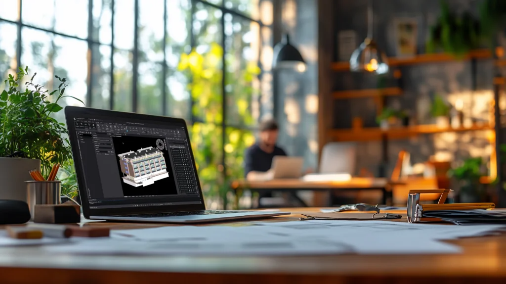 Ansicht des BIM-Moduls in DraftSight zur modellbasierten Planung