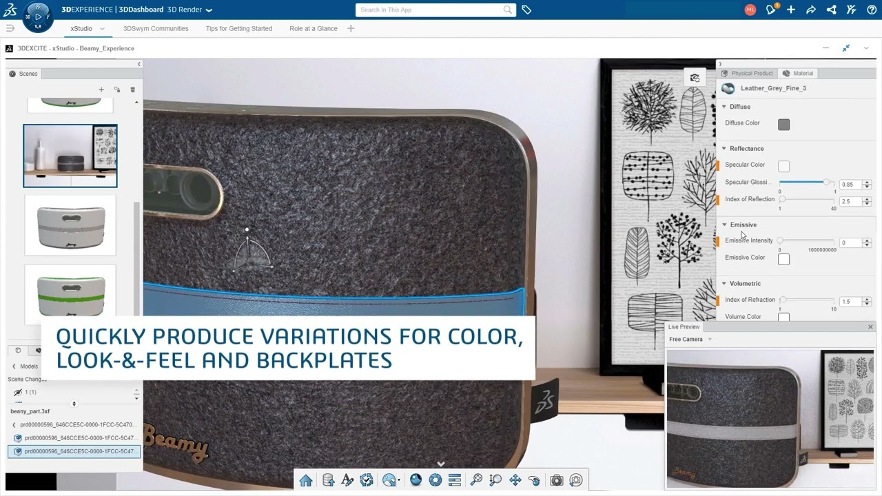 3D-Visualisierung als Vorschaubild für ein Produktvideo mit SOLIDWORKS Visualize