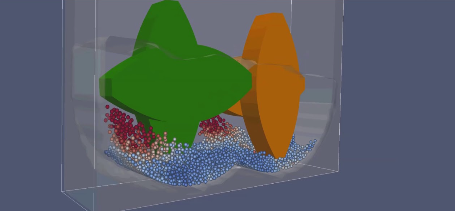 iGRAF-Simulation der Drei-Phasen-Strömung beim Kneten